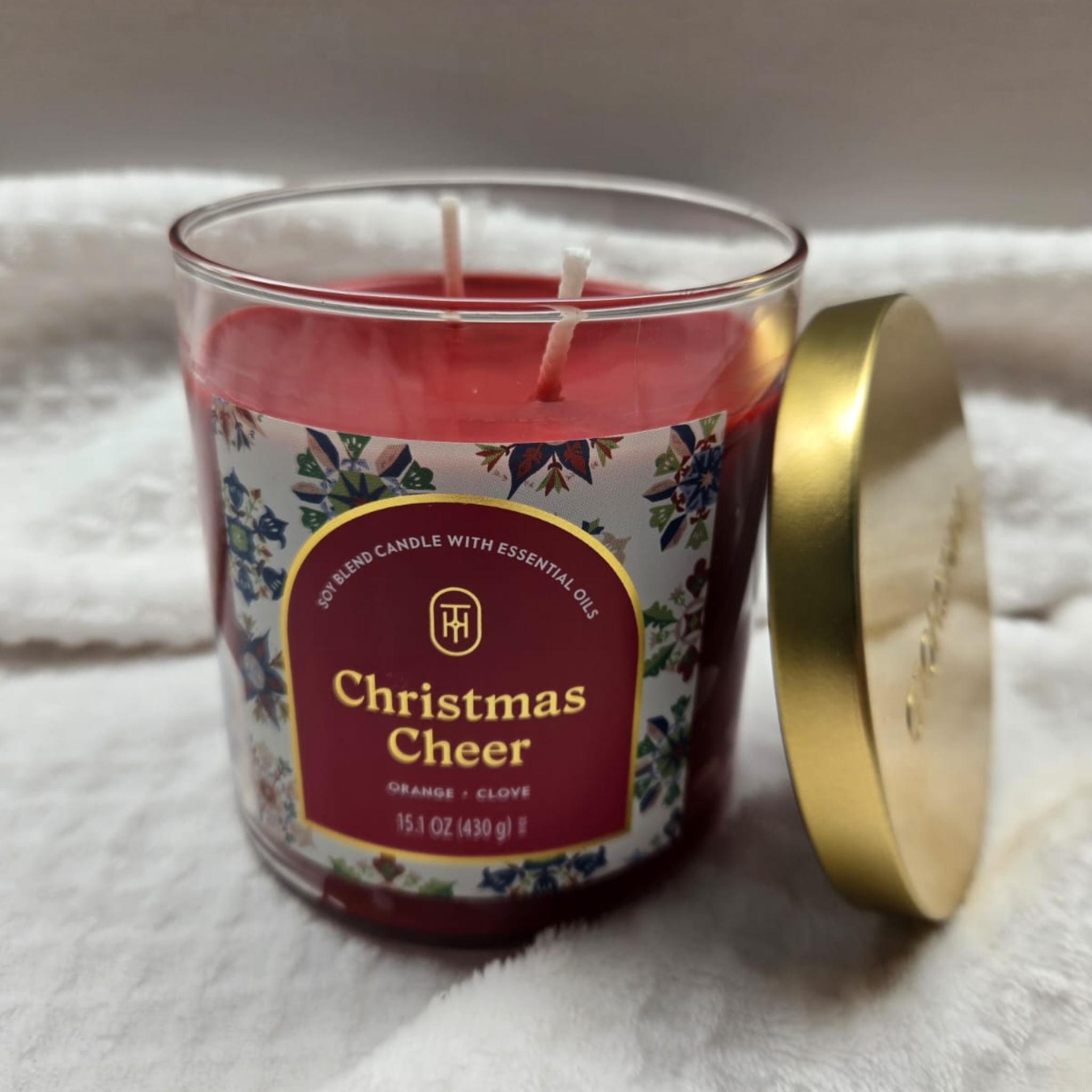 VELA NAVIDEÑA AROMÁTICA (NARANJA&CLAVO)